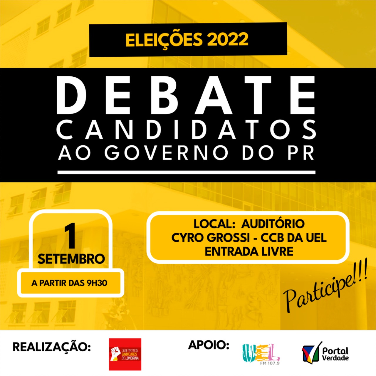 Debate dos Candidatos ao Governo de Estado